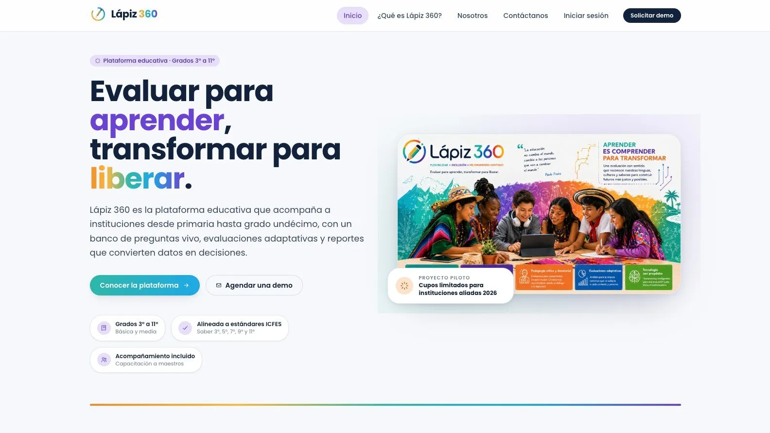 Lápiz 360, School assessment platform